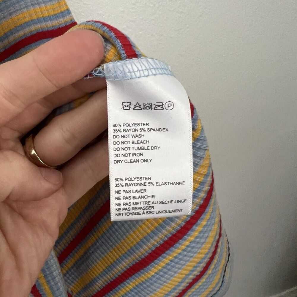 Urban Outfitters Women’s UO Off-The-Shoulder Striped Bodycon‎ Dress Size Medium - Picture 3 of 9